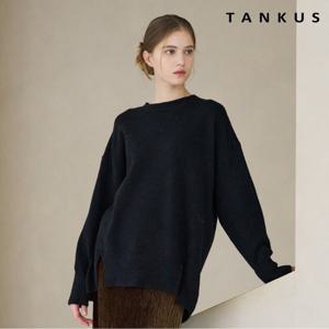 [탱커스] 언발 밑단 트임 오버핏 니트 (TX4KP034L0)