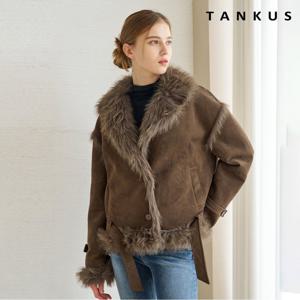 [탱커스] 오버핏 퍼 카라 무스탕 자켓 (TX4JK020L0)