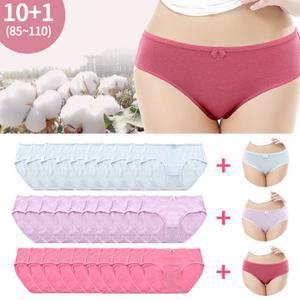 [10+1] 핑크룩 빅사이즈 맥시 미디 면스판 코튼팬티(90~110)