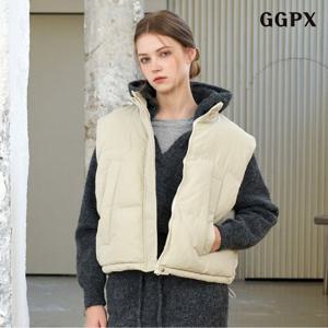 [GGPX] 데일리 하이넥 스트링 패딩 베스트 (GPDJJ036D)