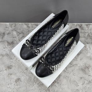 [탠디]패턴 콤비 리본 플랫슈즈 X2HS50DD59 G-BLACK 3SD JJ