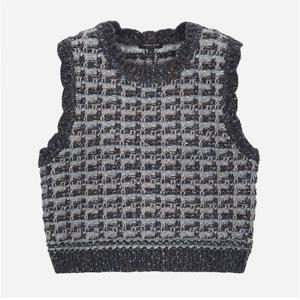 [써스데이아일랜드]멀티 컬러 트위드 니트 베스트 T258MVT256W