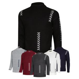 [파파브로]맨즈 베이직 멀티포인트 자수 니트 SO-KN-Q033