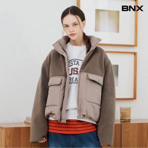 [BNX] 캐쥬얼 하이넥 부클 배색 포켓 스트링 점퍼 (BX4JP038L0)