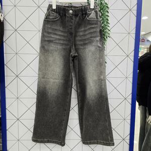 [에꼴리에]에꼴리에 주니어 밍크 본딩 블랙 와이드진 25D1261_GN