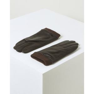 [닥스핸드백]브라운 양가죽 니트시보리 스마트폰터치 장갑 DCGV5F147W3