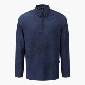 데상트골프티셔츠 VQA DQ32MFTL82-BLUG 남성 전판패턴 카라 긴팔 티셔츠 / BLUE