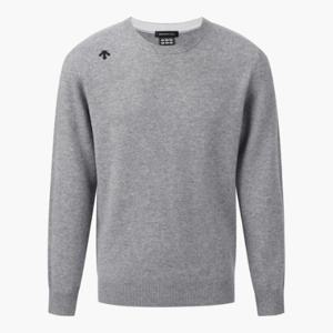 데상트골프티셔츠 VQA DQ31MFKP94-MLGG 남성 캐시미어 라운드 스웨터 / MELANGE GREY