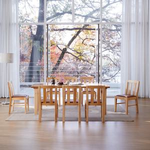 해찬솔 북미산오크 8인 통원목 식탁세트A 2000_TR