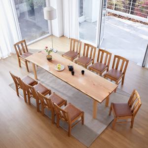 해찬솔 북미산오크 10인 통원목 식탁세트A 2400TR