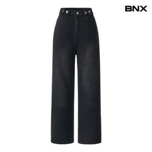 [비엔엑스]하이웨이스트 워싱 와이드 데님 팬츠 (BX4PT018L0)