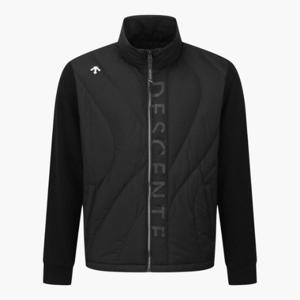 데상트골프패딩 VQA DQ42MFKOO3-BLKG 남성 웨이브 퀼팅 하이브리드 다운 점퍼 / BLACK