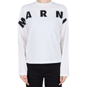 마르니 25FW 여성 로고 긴팔티 아이보리 성인사이즈 M01263 M00RF 0M114 12-14Y