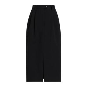 돌체앤가바나 플리츠 디테일 미디 스커트 F4CZUTFUBGE