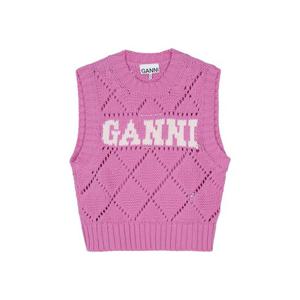 가니 여성 로고 니트 베스트 핑크 K2317-295