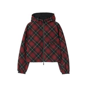버버리 체크 패턴 후드 재킷 8115159
