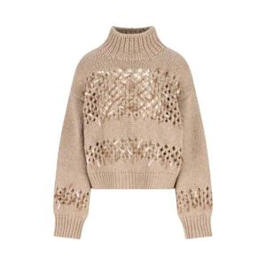 Brunello Cucinelli 오픈워크 골지 스웨터 M52367304C077