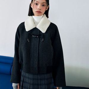 [랩]MARIO탈부착 퍼카라 토글 장식 숏코트 AQ4WTB63