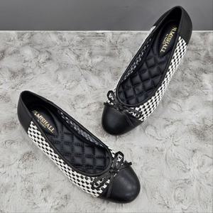 [탠디]패턴 콤비 리본 플랫슈즈 X2HS50YI59 G-BLACK 4SD JJ