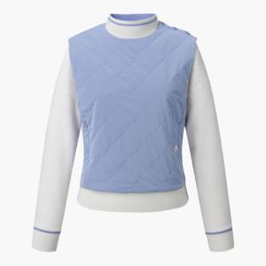 데상트골프웨어 JQS DP42WFKPO3-LBLG 여성 하이브리드 방풍 스웨터 / Light Blue