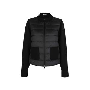 몽클레어 울 집업 패딩 가디건 블랙 여성 9B00036 M1131 999