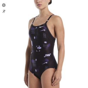 나이키스윔 NESSF017-500 여성 갤럭시아 레이서백 로우 레그컷 퍼 - 여성 수영복