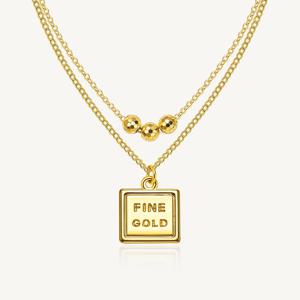 수앤진골드 채움 파인골드 볼 체인 목걸이 24K 순금 7.5g