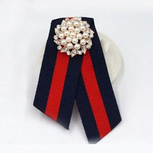 진주 보석 라인 브로치-네이비컬러 OC2 패션브로치 앤틱브로치 큐빅브로치 리본브로치 예쁜브로치