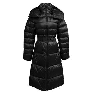 버버리 다운 패딩 샌드센드 81052211 후드 벨티드 블랙