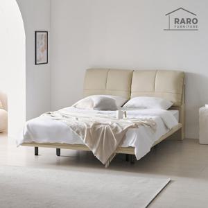 라로퍼니처 스위트 LED 가죽 호텔식 퀸 침대 Q 독립 매트리스 포함