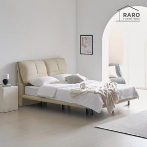 라로퍼니처 스위트 LED 가죽 호텔식 퀸 침대 Q 40T 라텍스 매트리스 포함