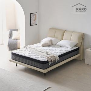라로퍼니처 스위트 LED 가죽 호텔식 퀸 침대 Q 유로탑 매트리스 포함