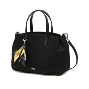 [닥스ACC][MISTY FLOWER]블랙 플라워 참장식 나일론 미디움 토트백 DCBA6E523