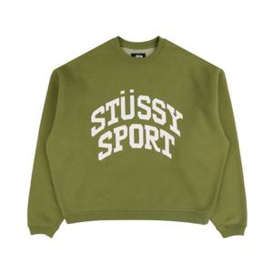 스투시 빅 크래클 스포츠 크루넥 맨투맨 스웨트셔츠 워시드 그린 118537