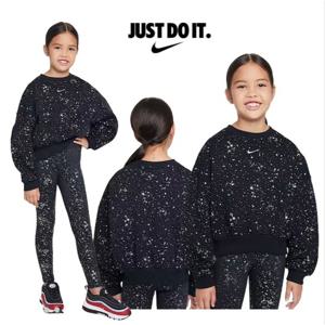 [나이키키즈(플레이키즈)]FLC 나이키 걸즈 클럽박시 샤인 맨투맨 8-15세 A244SW393P