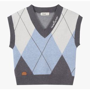 [치크(키즈)]아가일 스웨터 조끼 CKVK25W1B