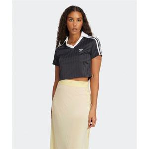 아디다스 풋볼 자카드 브이넥 크롭 폴로 셔츠 - 블랙 JD2606 249272
