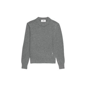 AMI아미 토날 하트 로고 크루넥 넥 스웨터 헤더 그레이 HKS127-005-055