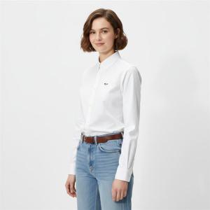 메종키츠네 트리컬러 폭스 패치 남녀공용 셔츠 FM00400WC2010 P100