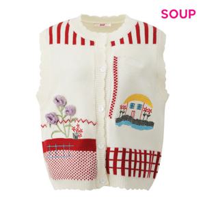 [숲]빈티지 무드 버튼 니트 베스트 S61VE11