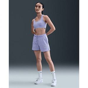 나이키 스포츠웨어 클럽 플리스 여성 미드라이즈 4인치 그래픽 쇼츠 - 라일락 아이스 HJ1283-533 274916
