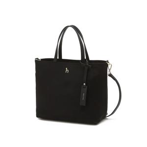 [헤지스]HIBA6E920BK_[SAVER] 블랙 나일론 퍼피 로고 나일론 토트 겸 숄더백 M
