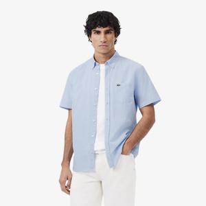 [라코스테공식] 남성 반팔 포플린 체크 셔츠 CH5622-55G F6Z