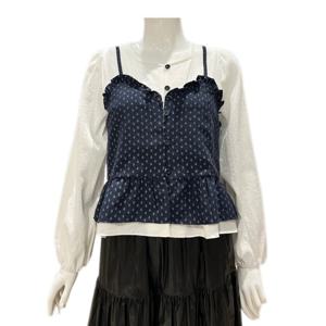 [나인스텝]잔꽃뷔스티에 블라우스N26NS6107