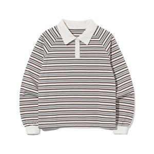 [유씨엘에이][UBALT56] 여성 멀티스트라이프 럭비 칼라넥 티셔츠