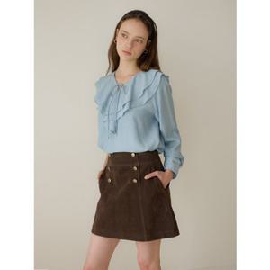 (올리브데올리브) OW5AB8810 더블 러플 리본스트링 블라우스