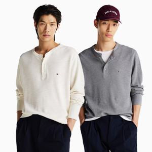 [공식][타미힐피거] 텍스처 헨리넥 티셔츠 2종 택1 (T12F0TPO070MT1)