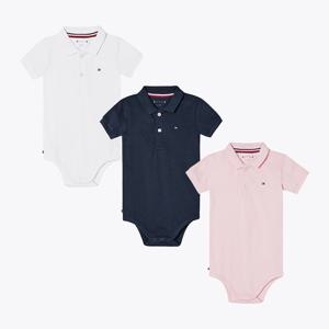 [공식][타미힐피거] [베이비/기프트팩] 폴로 바디 수트 3종 택1 (T42F0NKT120BT1)