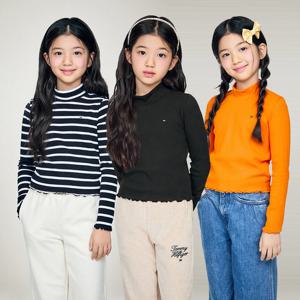 [공식][타미힐피거] 모크넥 립 티셔츠 3종 택1 (T42E7KKO220GT1)