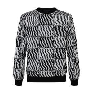 [와이드앵글] 남성 CO 스퀘어 체크 라운드 스웨터 풀오버 WMP26K51Z1